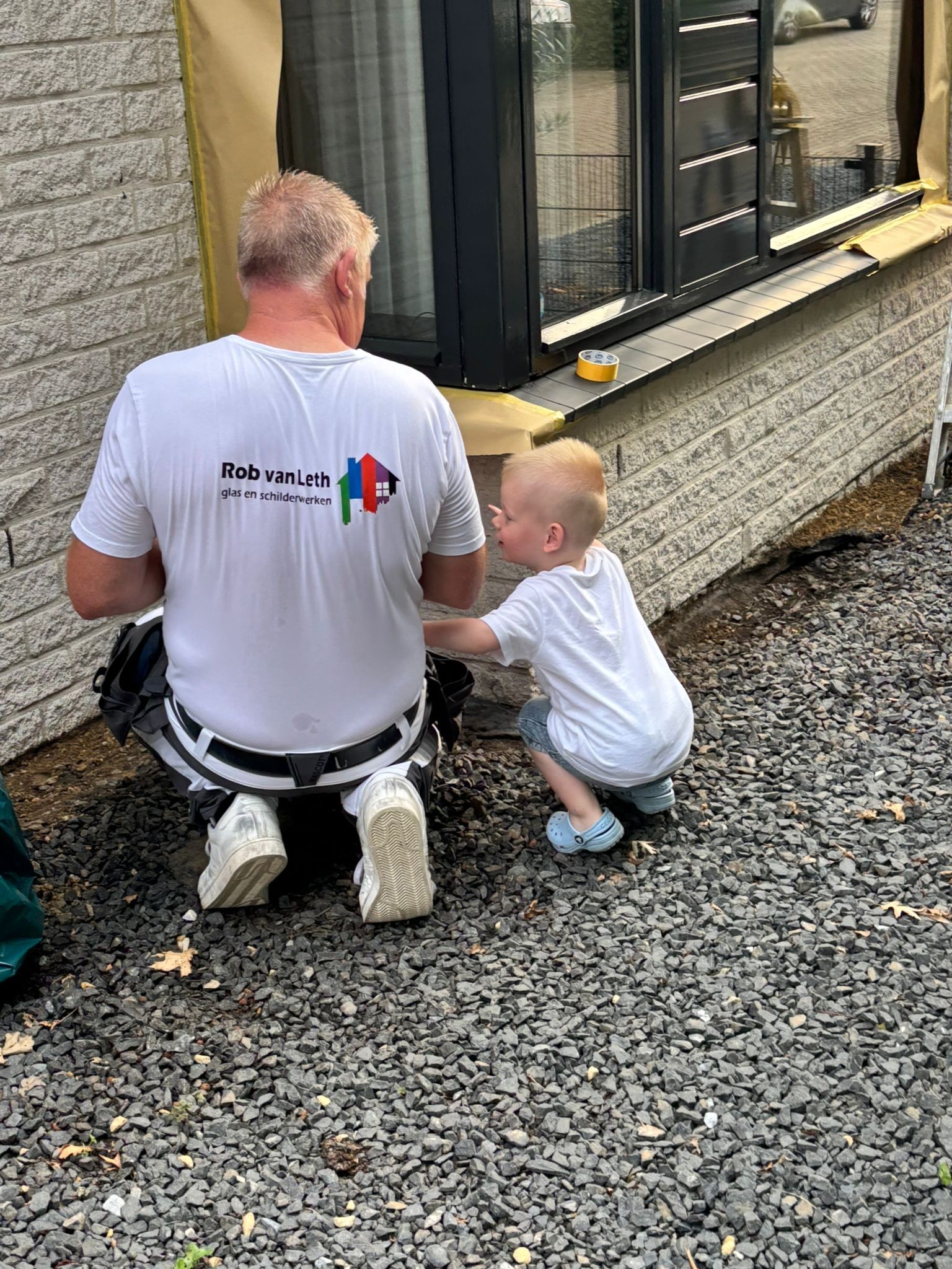 John en Rob van Leth aan het werk
