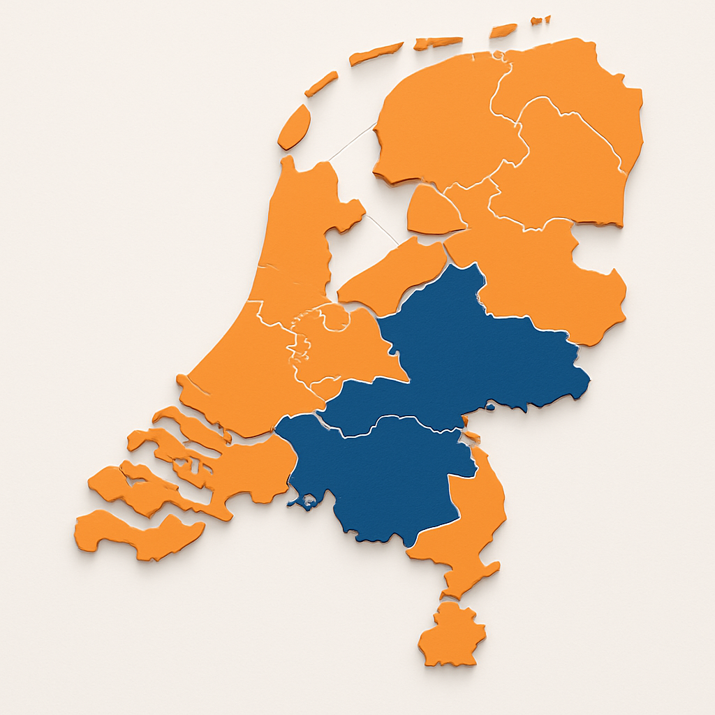 Werkgebied Noord-Brabant en Gelderland